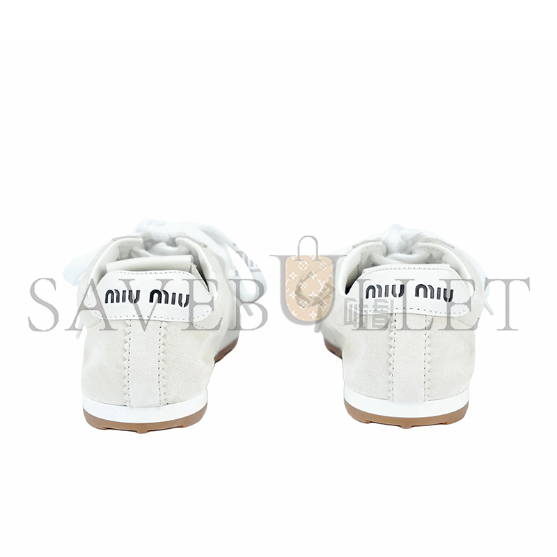 MIU MIU PLUME SUEDE SNEAKERS 5E114E 